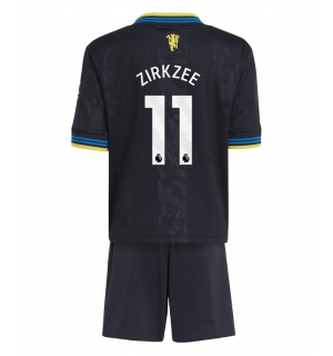 Manchester United Joshua Zirkzee #11 Tredjedraktsett Barn 2025-26 Kortermet (+ Korte bukser)