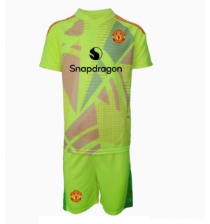Manchester United Keeper Bortedraktsett Barn 2024-25 Kortermet (+ Korte bukser)