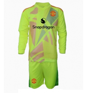 Manchester United Keeper Bortedraktsett Barn 2024-25 Langermet (+ Korte bukser)