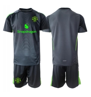 Manchester United Keeper Bortedraktsett Barn 2025-26 Kortermet (+ Korte bukser)