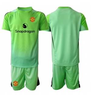 Manchester United Keeper Tredjedraktsett Barn 2025-26 Kortermet (+ Korte bukser)