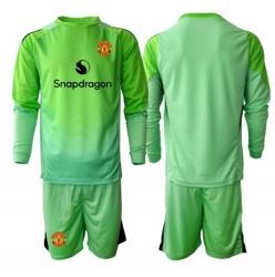 Manchester United Keeper Tredjedraktsett Barn 2025-26 Langermet (+ Korte bukser)