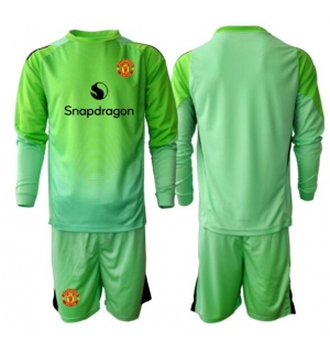 Manchester United Keeper Tredjedraktsett Barn 2025-26 Langermet (+ Korte bukser)