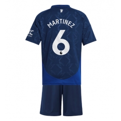 Manchester United Lisandro Martinez #6 Bortedraktsett Barn 2024-25 Kortermet (+ Korte bukser)