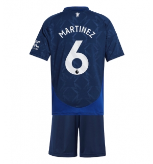 Manchester United Lisandro Martinez #6 Bortedraktsett Barn 2024-25 Kortermet (+ Korte bukser)