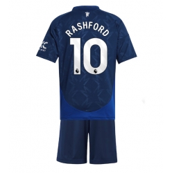 Manchester United Marcus Rashford #10 Bortedraktsett Barn 2024-25 Kortermet (+ Korte bukser)