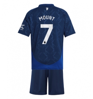 Manchester United Mason Mount #7 Bortedraktsett Barn 2024-25 Kortermet (+ Korte bukser)