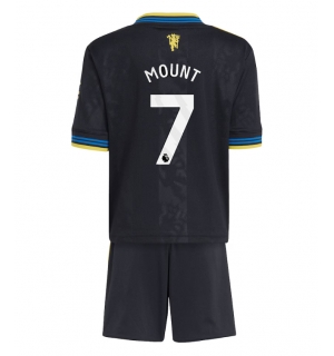 Manchester United Mason Mount #7 Tredjedraktsett Barn 2025-26 Kortermet (+ Korte bukser)