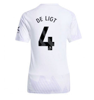 Manchester United Matthijs de Ligt #4 Bortedrakt Dame 2025-26 Kortermet