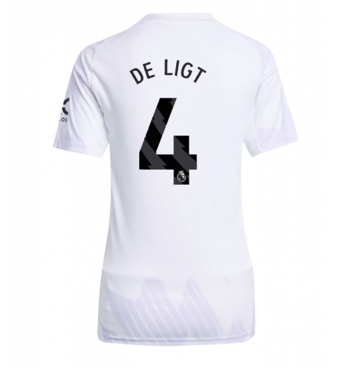 Manchester United Matthijs de Ligt #4 Bortedrakt Dame 2025-26 Kortermet Manchester United Matthijs de Ligt #4 Bortedrakt Dame 2025-26 Kortermet