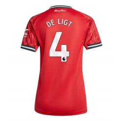 Manchester United Matthijs de Ligt #4 Hjemmedrakt Dame 2025-26 Kortermet