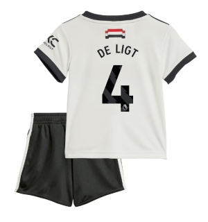 Manchester United Matthijs de Ligt #4 Tredjedraktsett Barn 2024-25 Kortermet (+ Korte bukser)