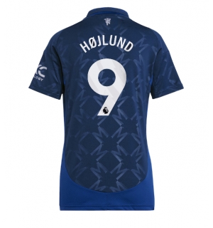 Manchester United Rasmus Hojlund #9 Bortedrakt Dame 2024-25 Kortermet