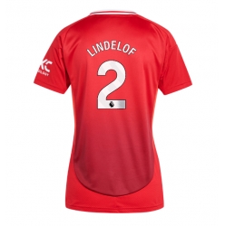 Manchester United Victor Lindelof #2 Hjemmedrakt Dame 2024-25 Kortermet