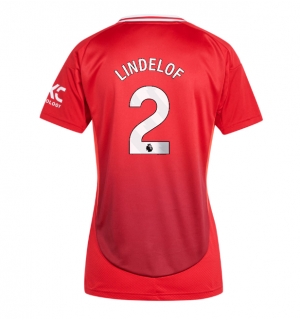 Manchester United Victor Lindelof #2 Hjemmedrakt Dame 2024-25 Kortermet