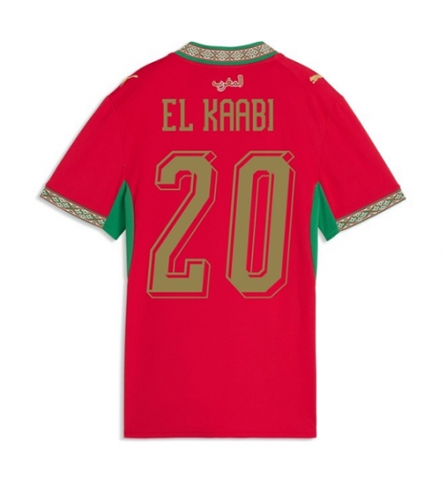 Marokko Ayoub El Kaabi #20 Hjemmedrakt Dame VM 2026 Kortermet Marokko Ayoub El Kaabi #20 Hjemmedrakt Dame VM 2026 Kortermet
