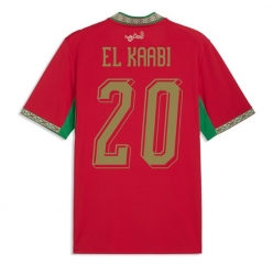 Marokko Ayoub El Kaabi #20 Hjemmedrakt VM 2026 Kortermet