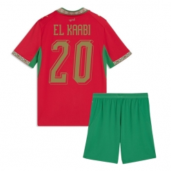Marokko Ayoub El Kaabi #20 Hjemmedraktsett Barn VM 2026 Kortermet (+ Korte bukser)