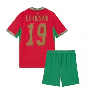 Marokko Youssef En-Nesyri #19 Hjemmedraktsett Barn VM 2026 Kortermet (+ Korte bukser)