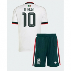 Mexico Alexis Vega #10 Bortedraktsett Barn VM 2026 Kortermet (+ Korte bukser)