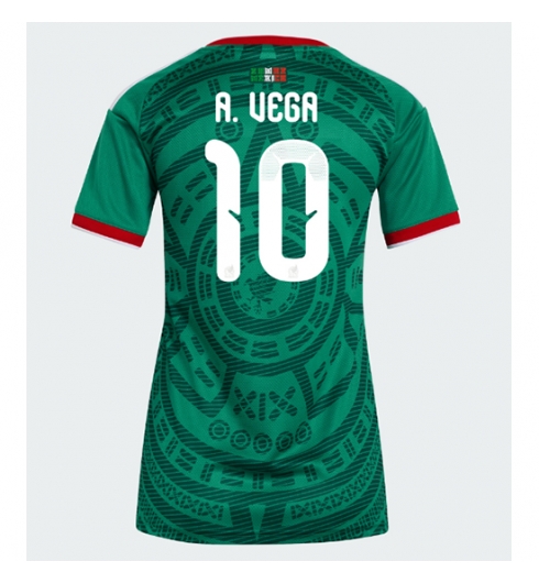 Mexico Alexis Vega #10 Hjemmedrakt Dame VM 2026 Kortermet Mexico Alexis Vega #10 Hjemmedrakt Dame VM 2026 Kortermet