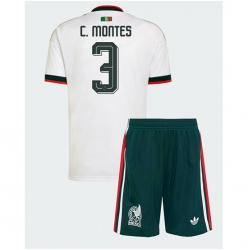 Mexico Cesar Montes #3 Bortedraktsett Barn VM 2026 Kortermet (+ Korte bukser)
