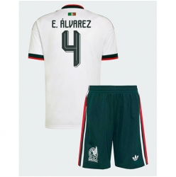 Mexico Edson Alvarez #4 Bortedraktsett Barn VM 2026 Kortermet (+ Korte bukser)