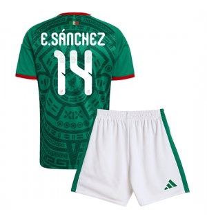Mexico Erick Sanchez #14 Hjemmedraktsett Barn VM 2026 Kortermet (+ Korte bukser)