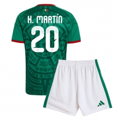 Mexico Henry Martin #20 Hjemmedraktsett Barn VM 2026 Kortermet (+ Korte bukser)