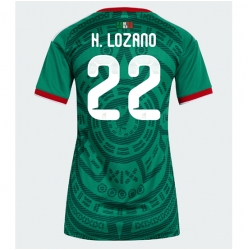 Mexico Hirving Lozano #22 Hjemmedrakt Dame VM 2026 Kortermet