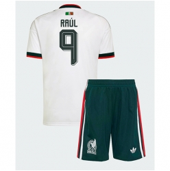 Mexico Raul Jimenez #9 Bortedraktsett Barn VM 2026 Kortermet (+ Korte bukser)