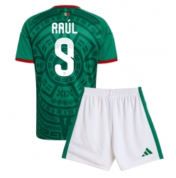 Mexico Raul Jimenez #9 Hjemmedraktsett Barn VM 2026 Kortermet (+ Korte bukser)