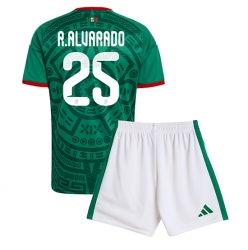 Mexico Roberto Alvarado #25 Hjemmedraktsett Barn VM 2026 Kortermet (+ Korte bukser)