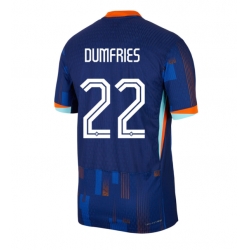 Nederland Denzel Dumfries #22 Bortedrakt EM 2024 Kortermet