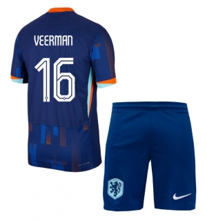 Nederland Joey Veerman #16 Bortedraktsett Barn EM 2024 Kortermet (+ Korte bukser)