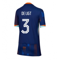 Nederland Matthijs de Ligt #3 Bortedrakt Dame EM 2024 Kortermet