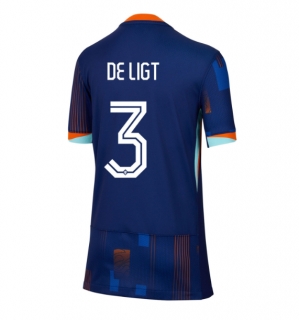 Nederland Matthijs de Ligt #3 Bortedrakt Dame EM 2024 Kortermet