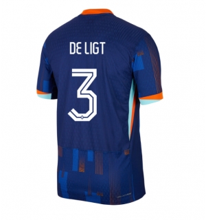 Nederland Matthijs de Ligt #3 Bortedrakt EM 2024 Kortermet