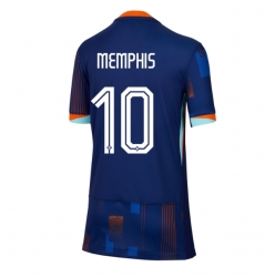 Nederland Memphis Depay #10 Bortedrakt Dame EM 2024 Kortermet