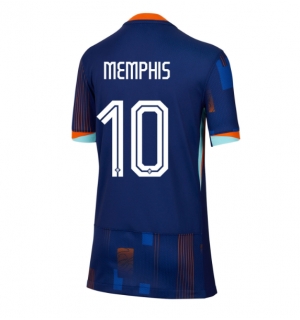 Nederland Memphis Depay #10 Bortedrakt Dame EM 2024 Kortermet