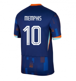 Nederland Memphis Depay #10 Bortedrakt EM 2024 Kortermet
