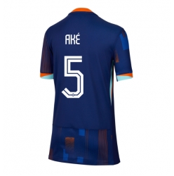 Nederland Nathan Ake #5 Bortedrakt Dame EM 2024 Kortermet