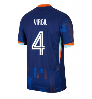 Nederland Virgil van Dijk #4 Bortedrakt EM 2024 Kortermet