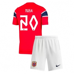 Norge Antonio Nusa #20 Hjemmedraktsett Barn VM 2026 Kortermet (+ Korte bukser)