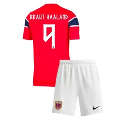 Norge Erling Haaland #9 Hjemmedraktsett Barn VM 2026 Kortermet (+ Korte bukser)