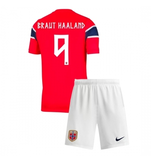 Norge Erling Haaland #9 Hjemmedraktsett Barn VM 2026 Kortermet (+ Korte bukser)