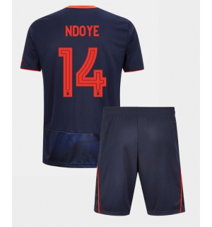 Nottingham Forest Dan Ndoye #14 Tredjedraktsett Barn 2025-26 Kortermet (+ Korte bukser)