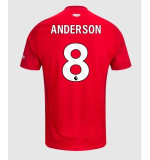 Nottingham Forest Elliot Anderson #8 Hjemmedrakt 2024-25 Kortermet