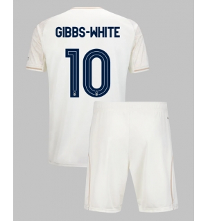 Nottingham Forest Morgan Gibbs-White #10 Bortedraktsett Barn 2025-26 Kortermet (+ Korte bukser)