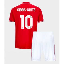 Nottingham Forest Morgan Gibbs-White #10 Hjemmedraktsett Barn 2025-26 Kortermet (+ Korte bukser)
